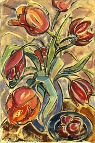 "Tulips"  30" x 22"  Oil on canvas