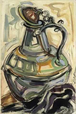 "Moroccan Jug"  36" x 30"  Oil, charcoal on paper