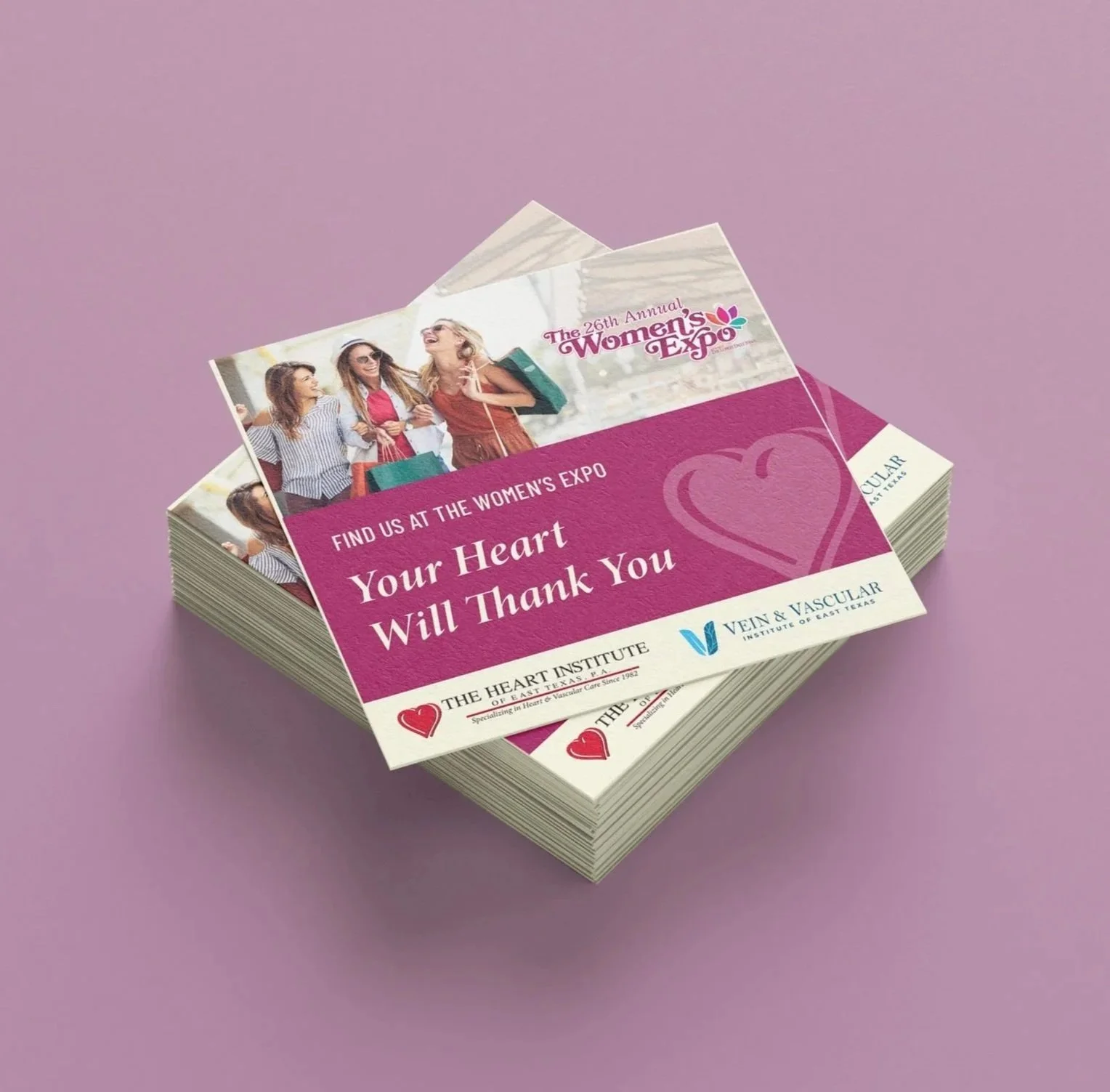 The Women's Expo program inserts for the Heart Institute of East Texas and the Vein and Vascular Institute of East Texas, 2026.