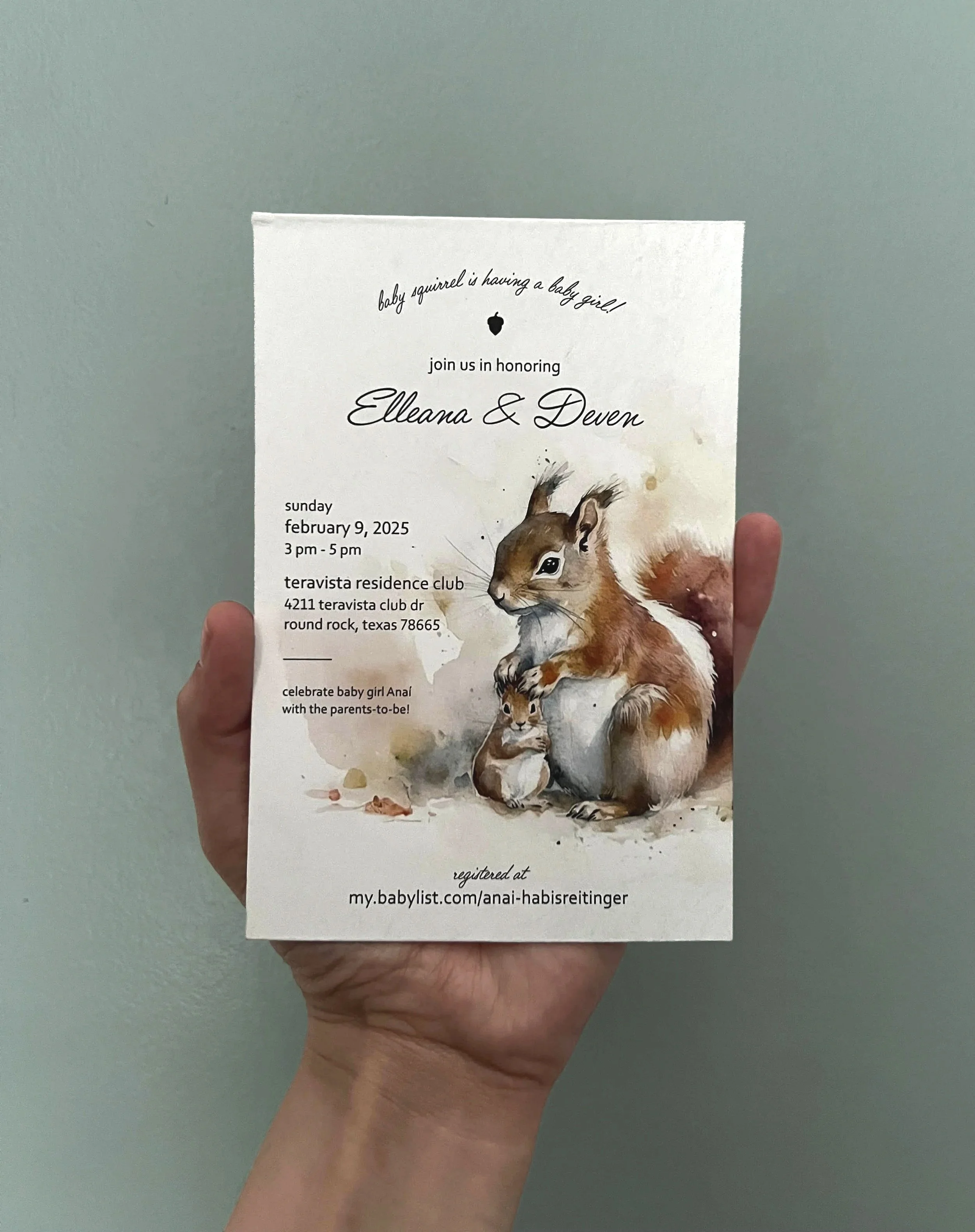 Baby shower invitation, 2025