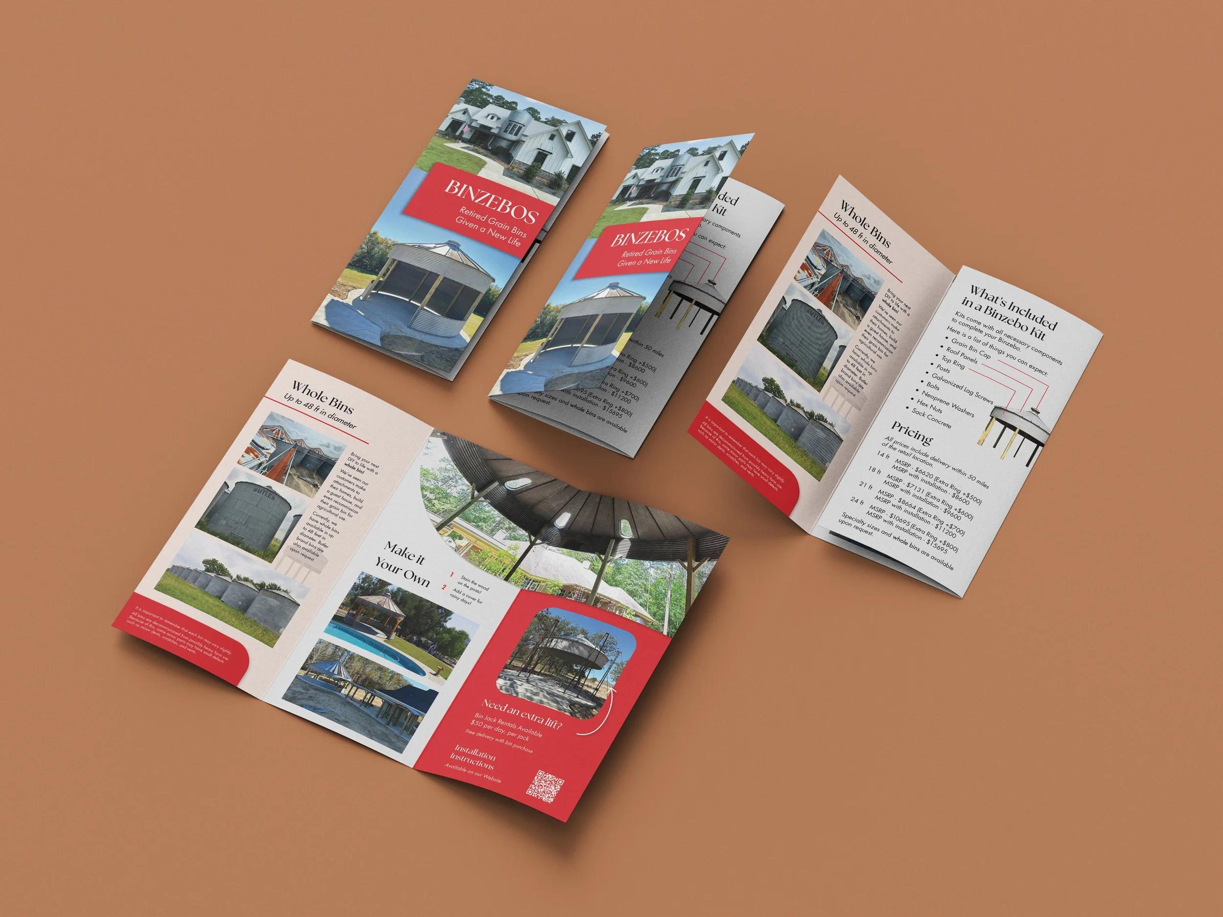 Tri-fold brochure for Binzebos, 2024