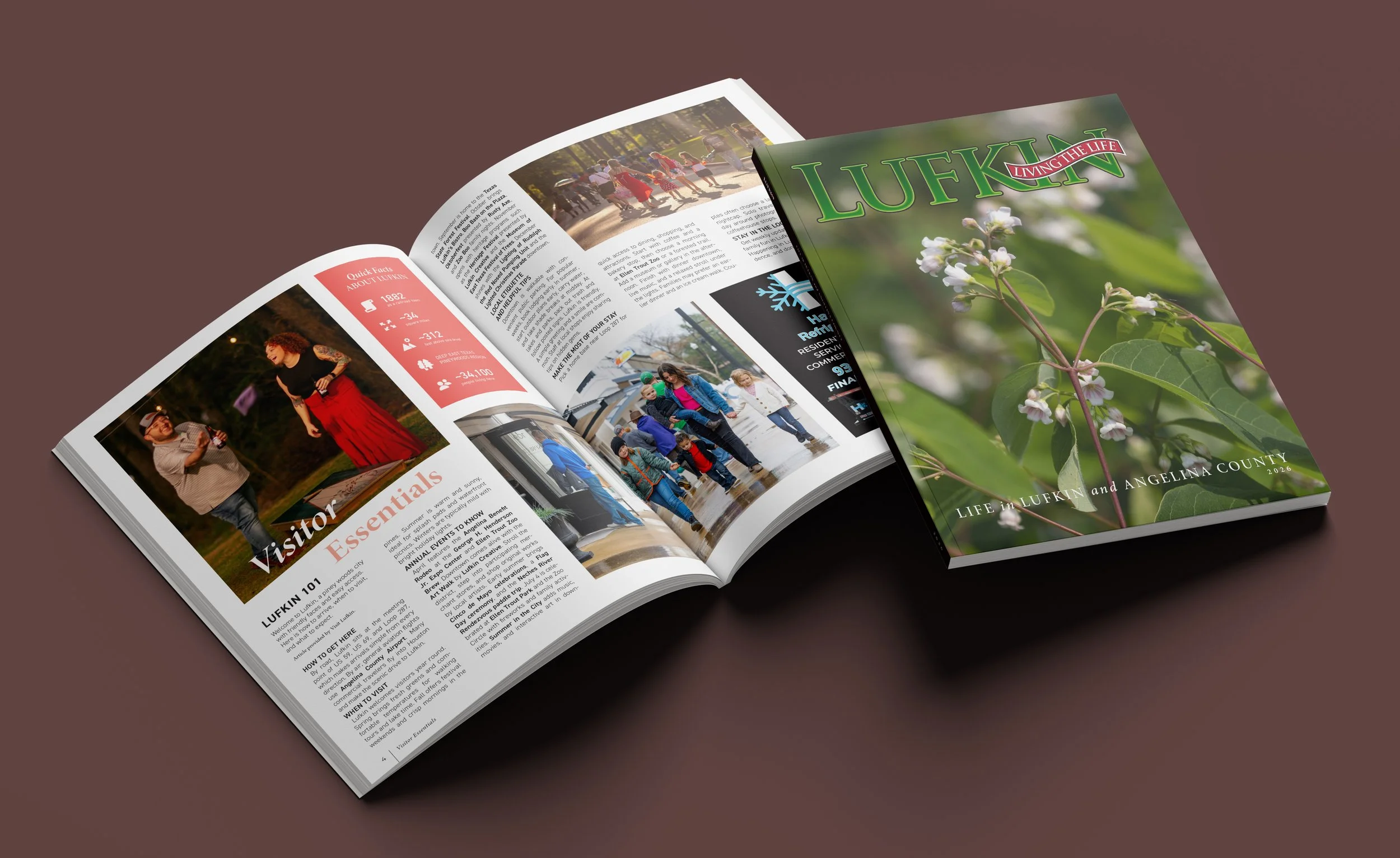 Editorial design for Lufkin Living the Life magazine, 2025. Case study available for this project.