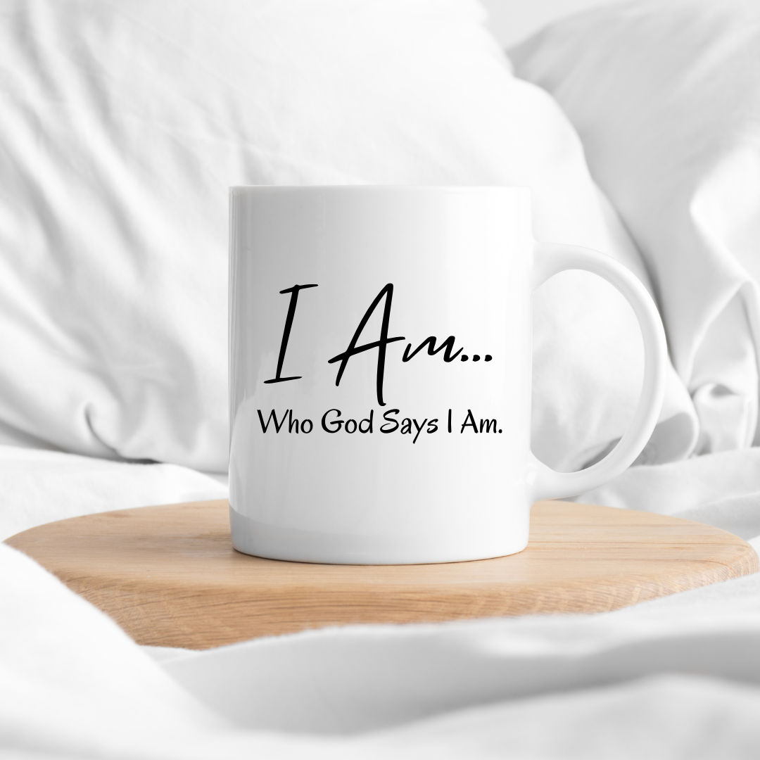 Inspirational Ceramic Mug - 'I Am... Who God Says I Am'