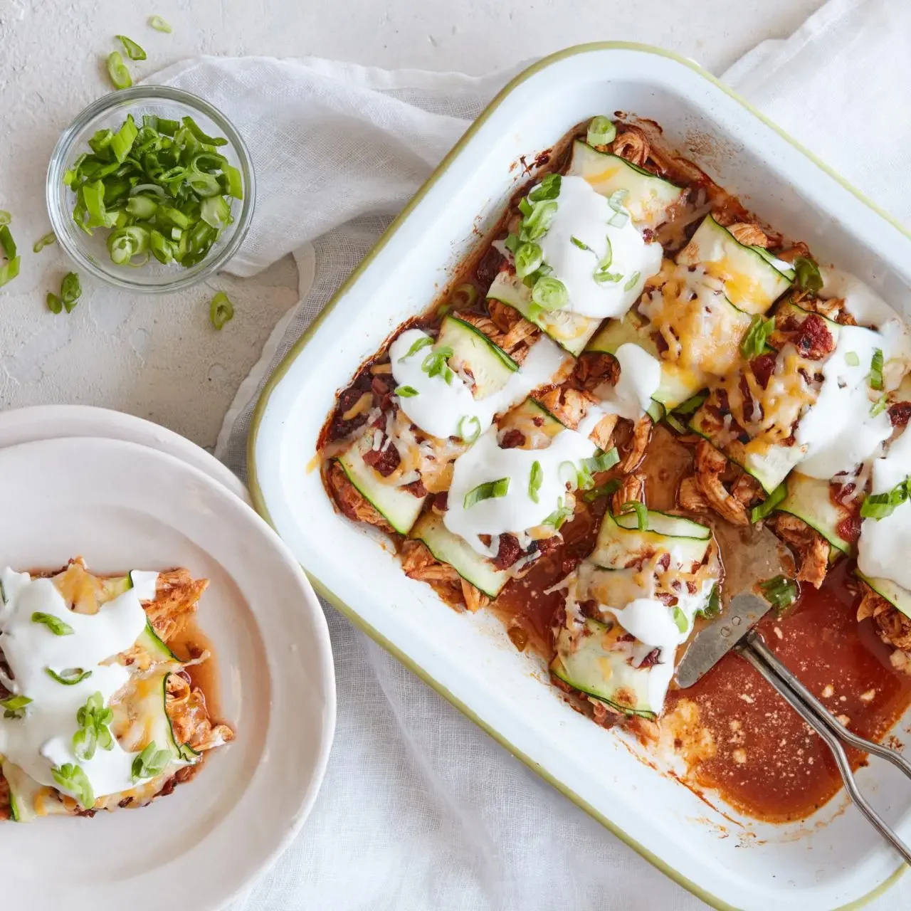 Zucchini and Chicken Enchiladas