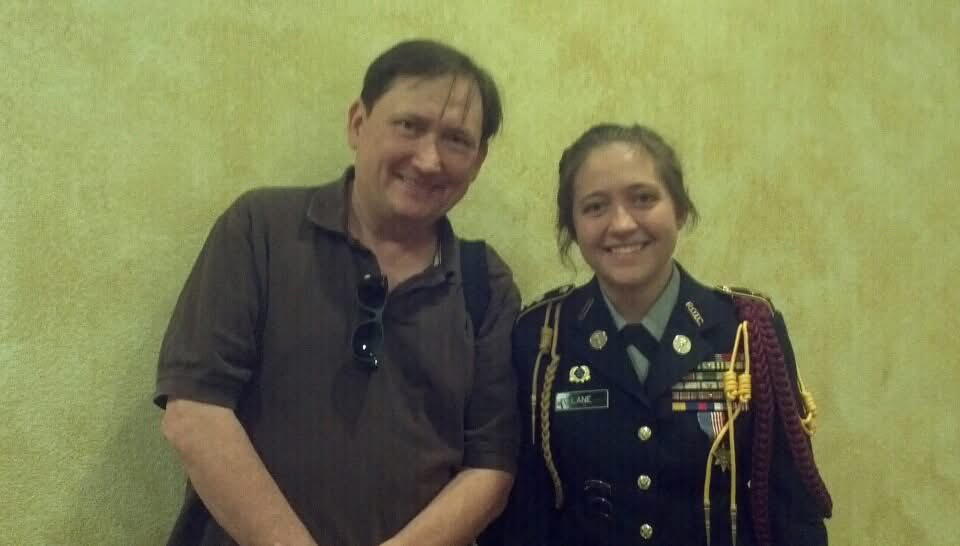 Judge Lane and his daughter