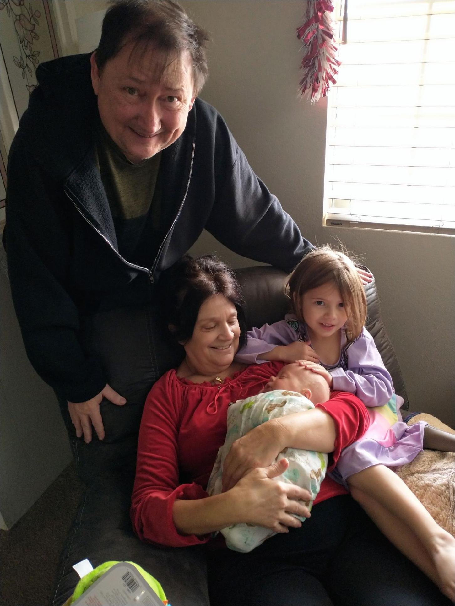 Judge Lane meeting his grandson