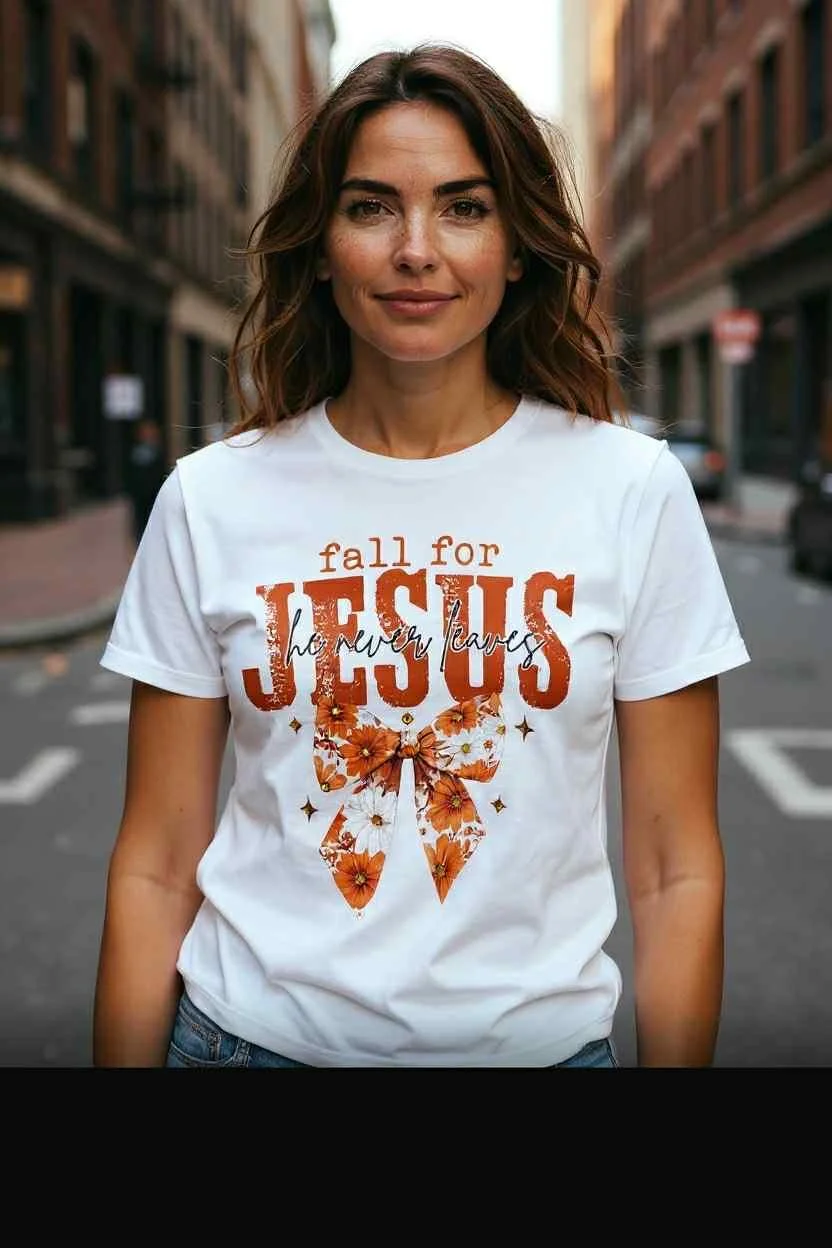 Fall for Jesus, he never leaves