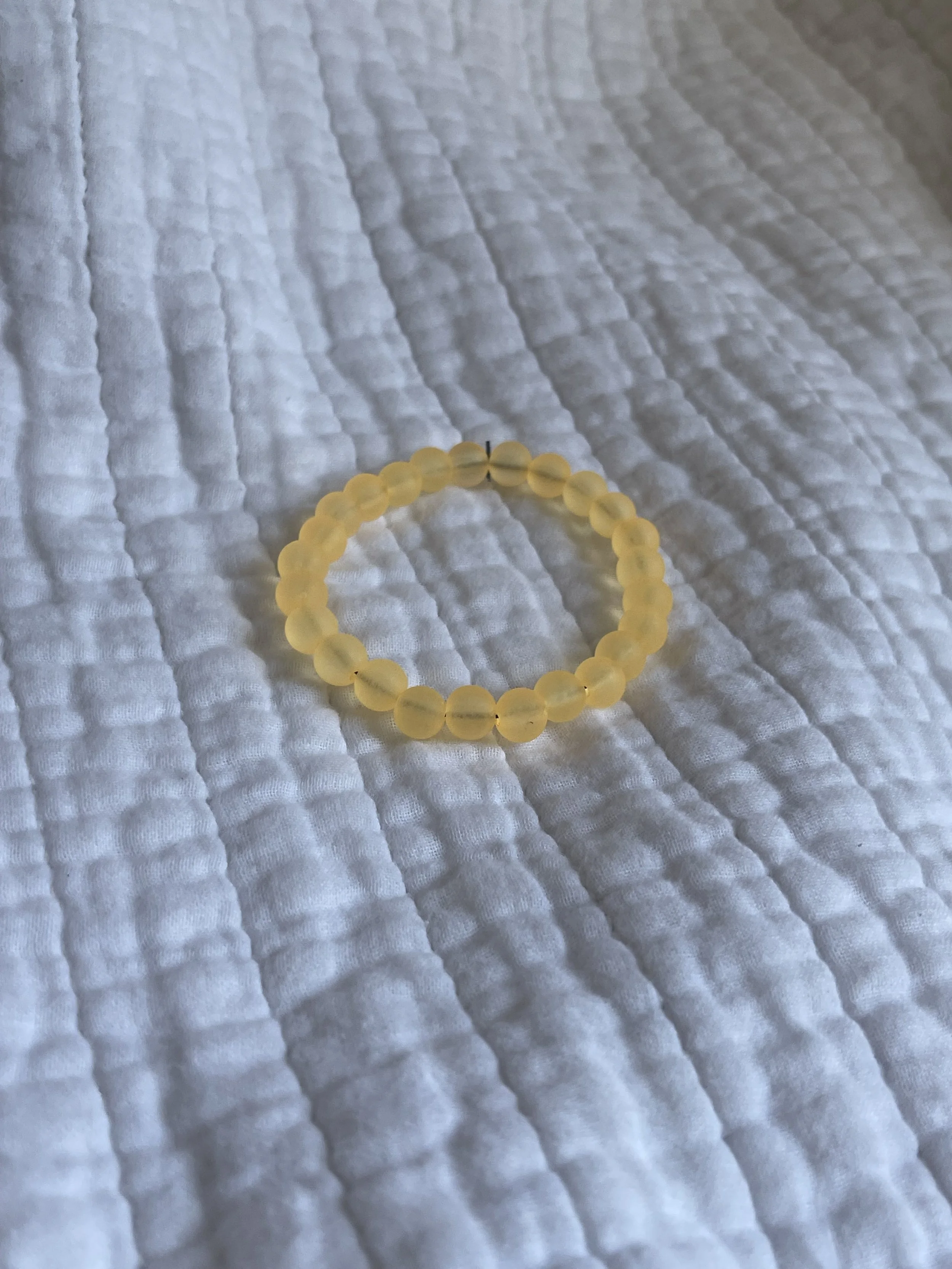 Orange matte beaded bracelet