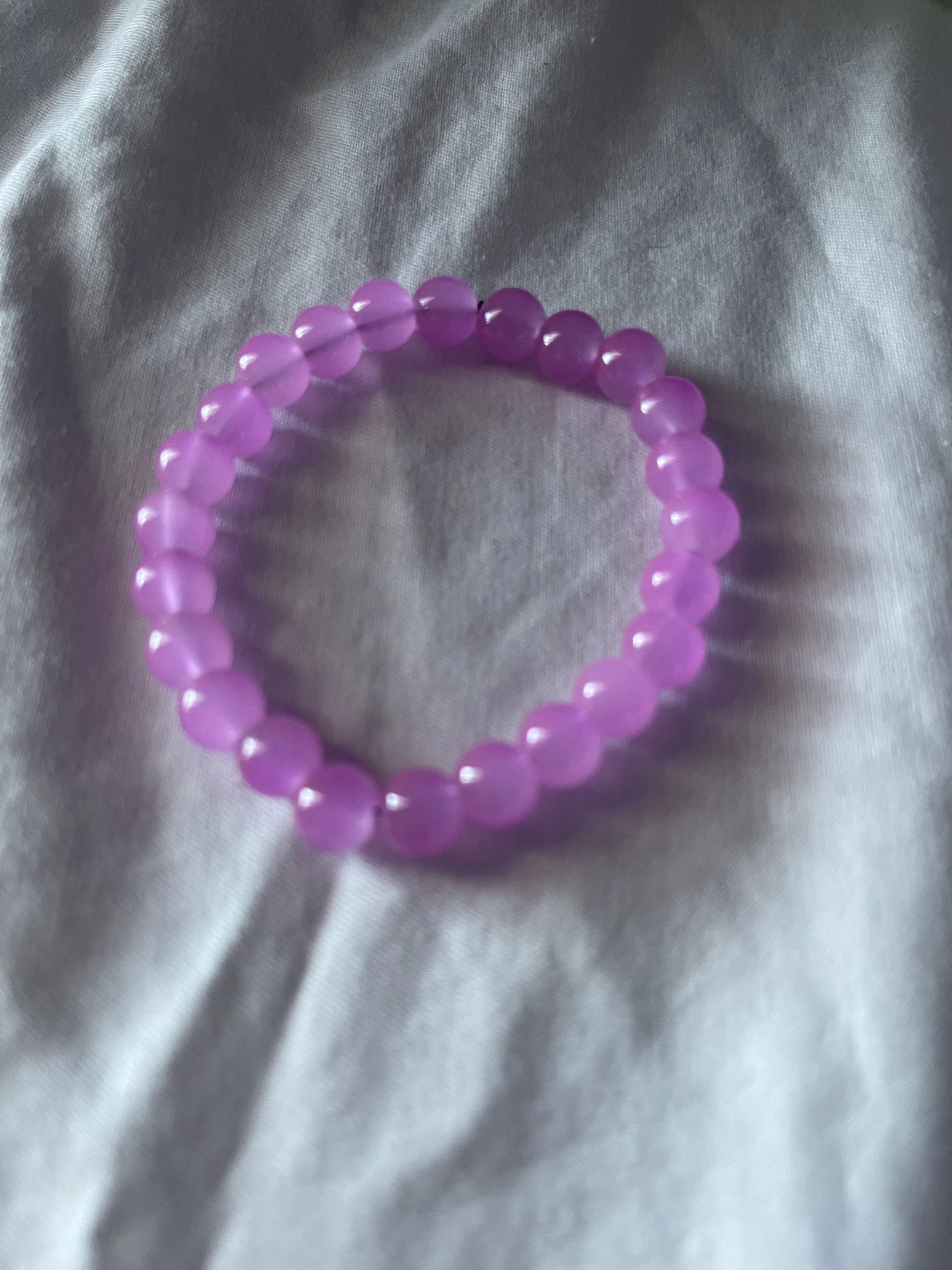 Light Pink Purple Beaded Bracelet