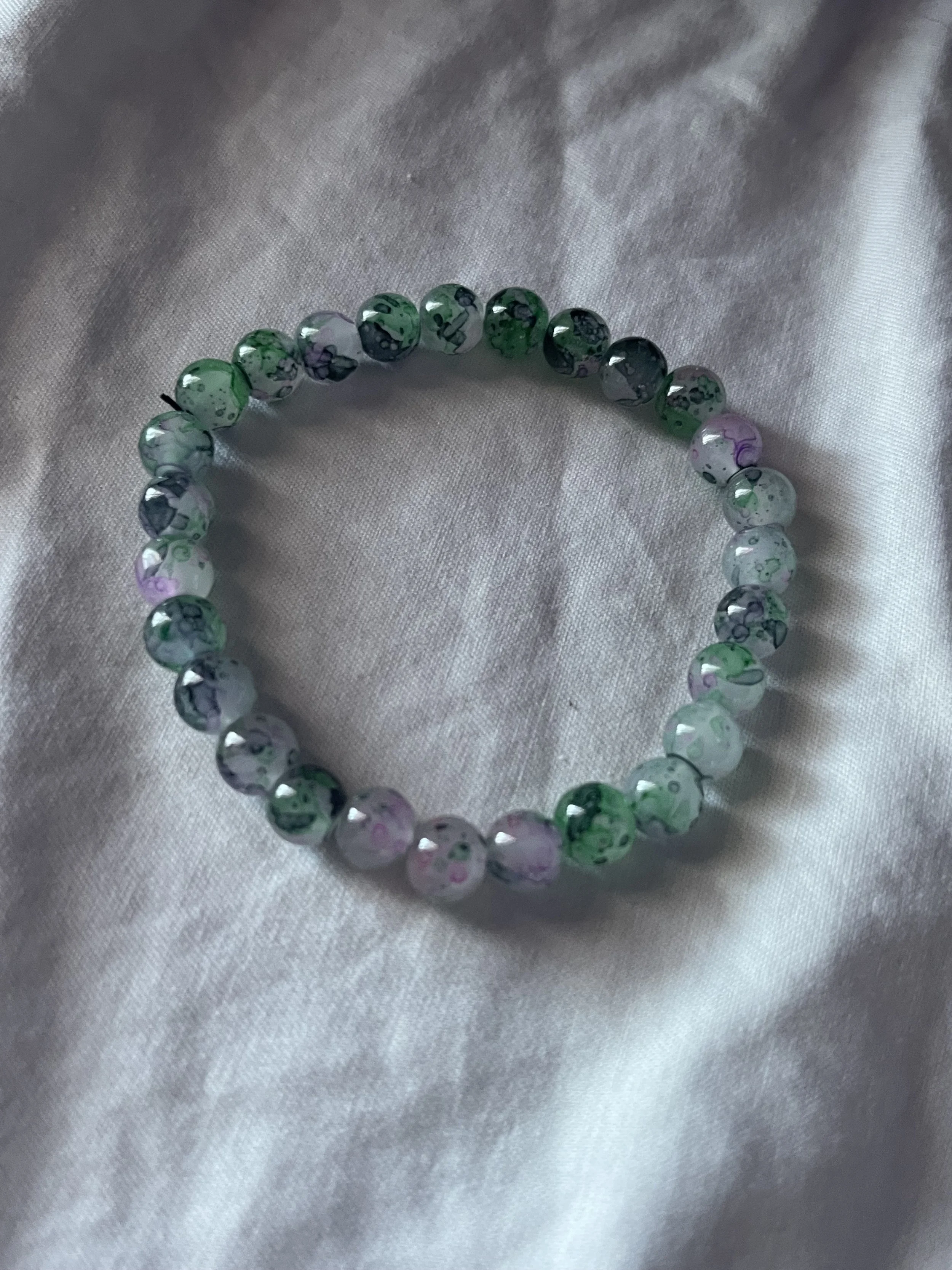 Lilypad marble beaded bracelet