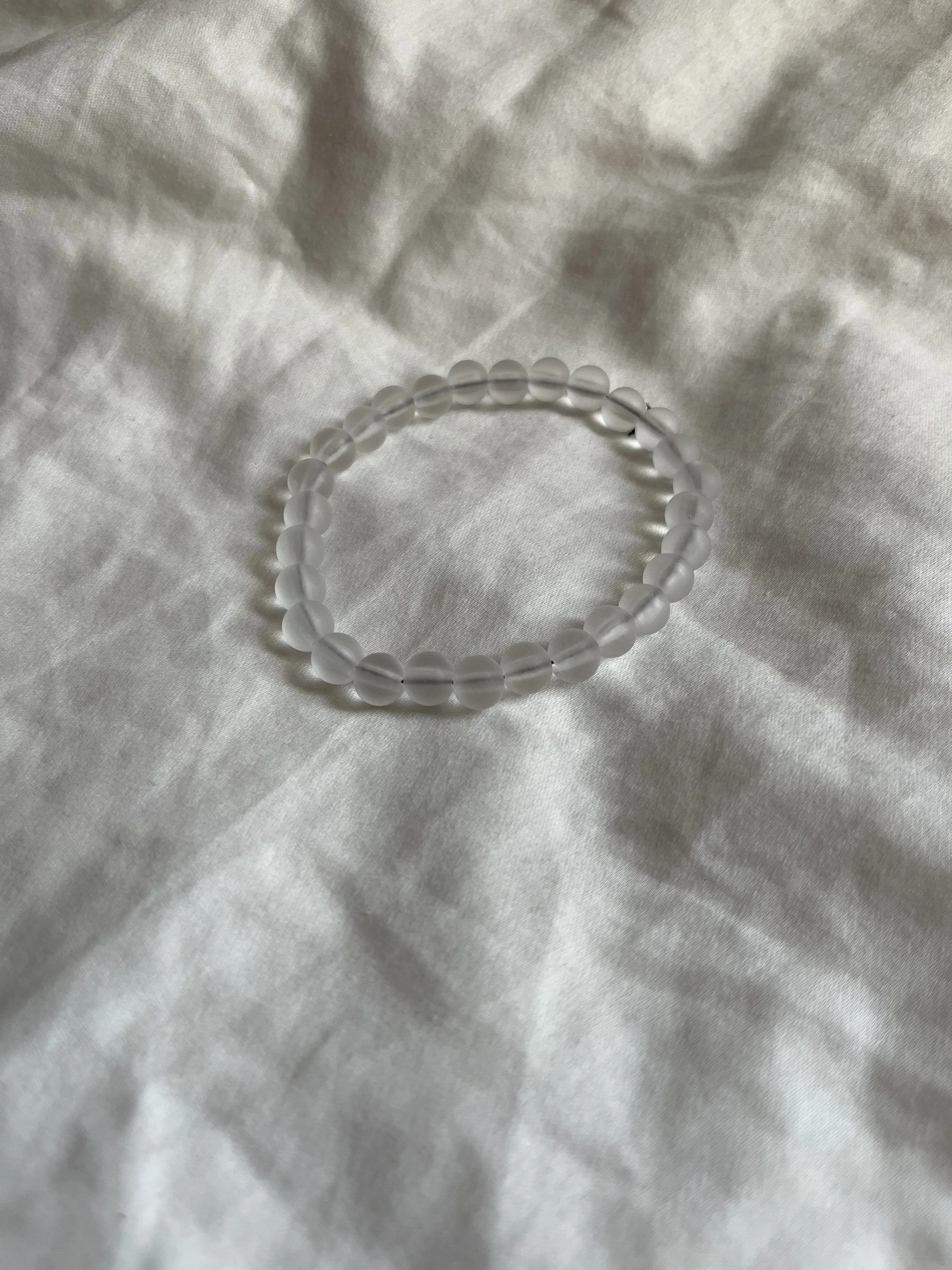 White matte Beaded bracelet