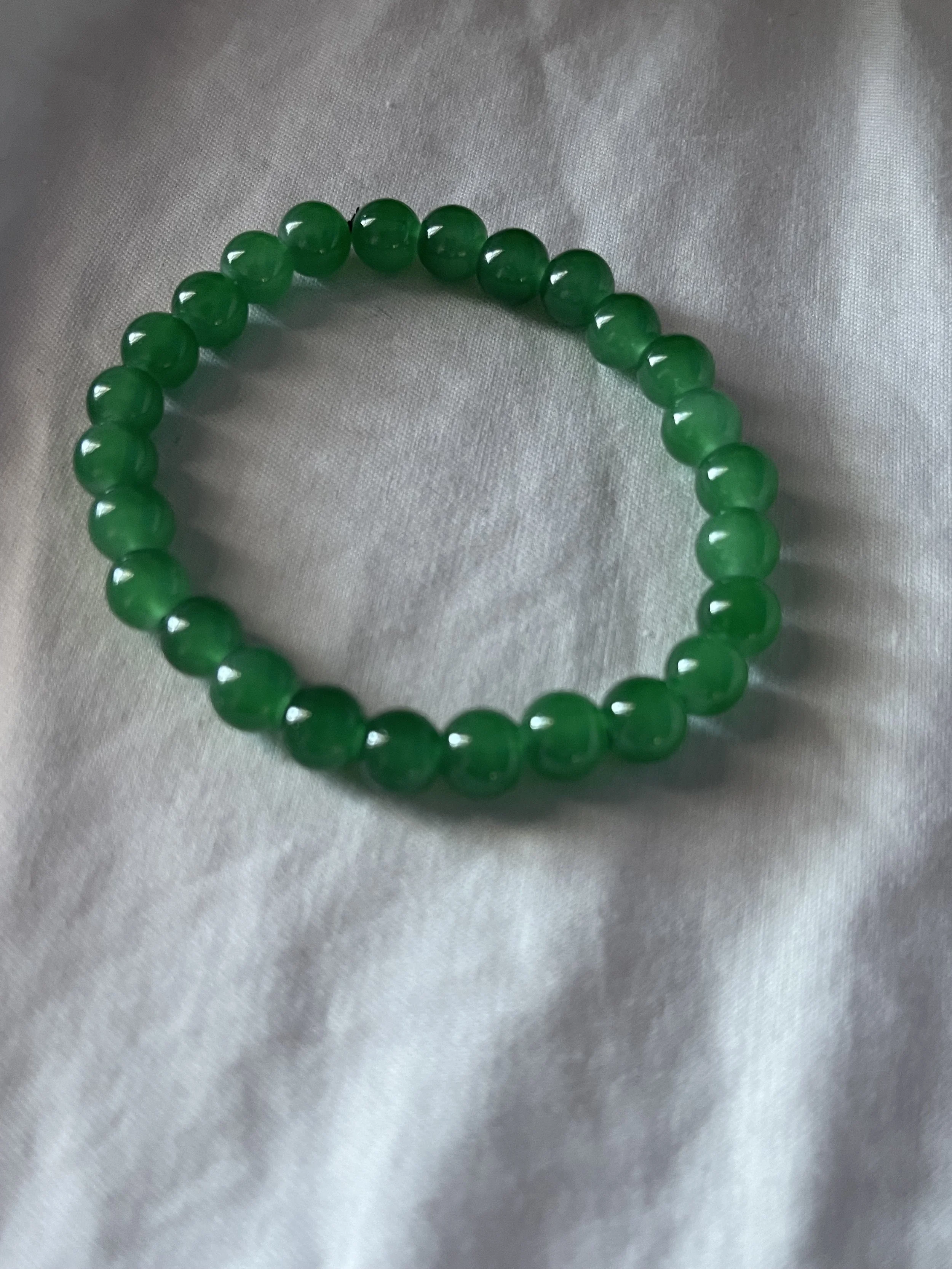 Green beaded bracelet