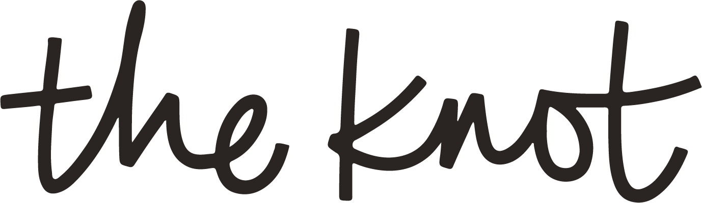 Black cursive text reads "the knot" on a transparent background.