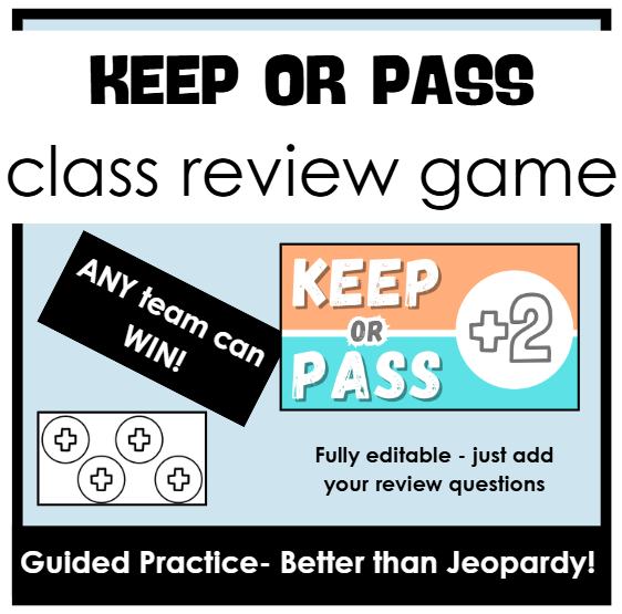 Keep or Pass Review Game
