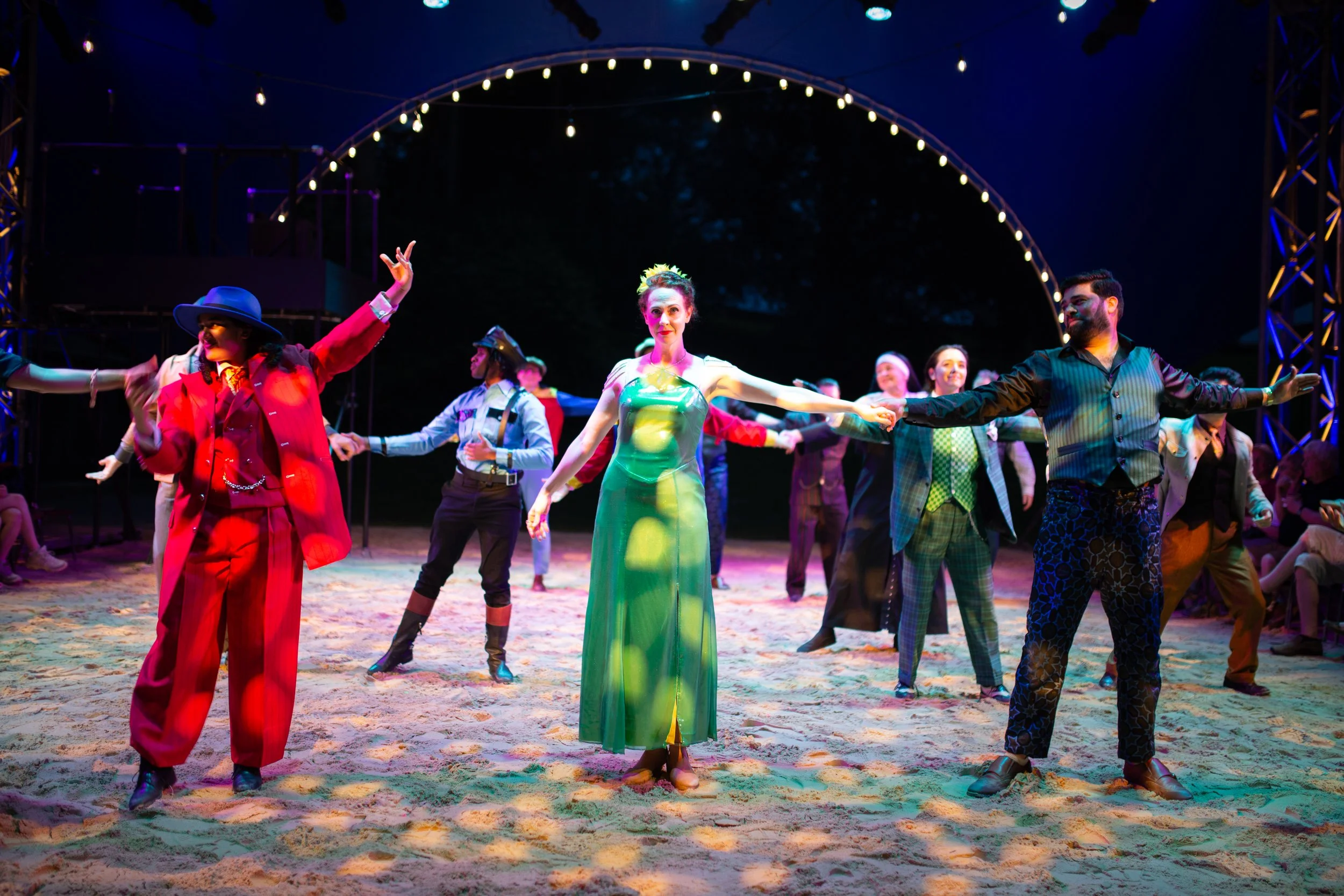 Adriana and Antipholus of Ephesus in an entr'acte dream sequence.