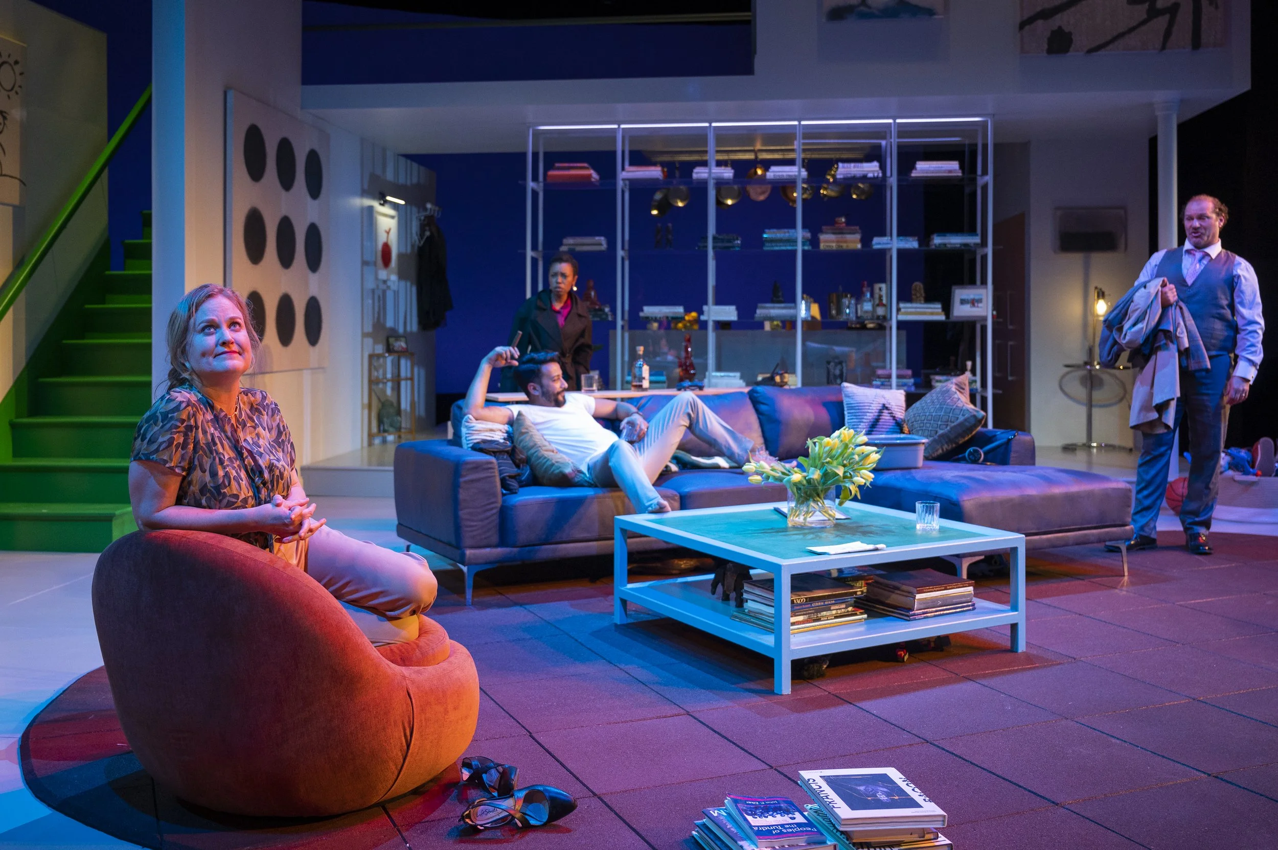 The calm before the final storm where the parents of God of Carnage are reduced to children.