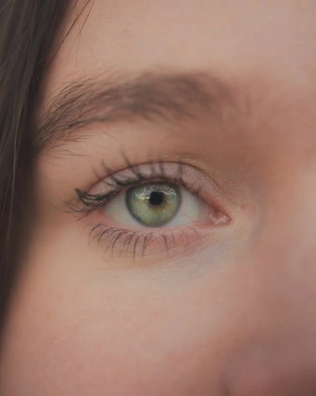 close up of a woman's eye