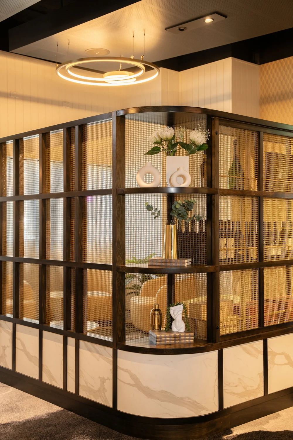 Wine cabinet detail, The Normanby Hotel