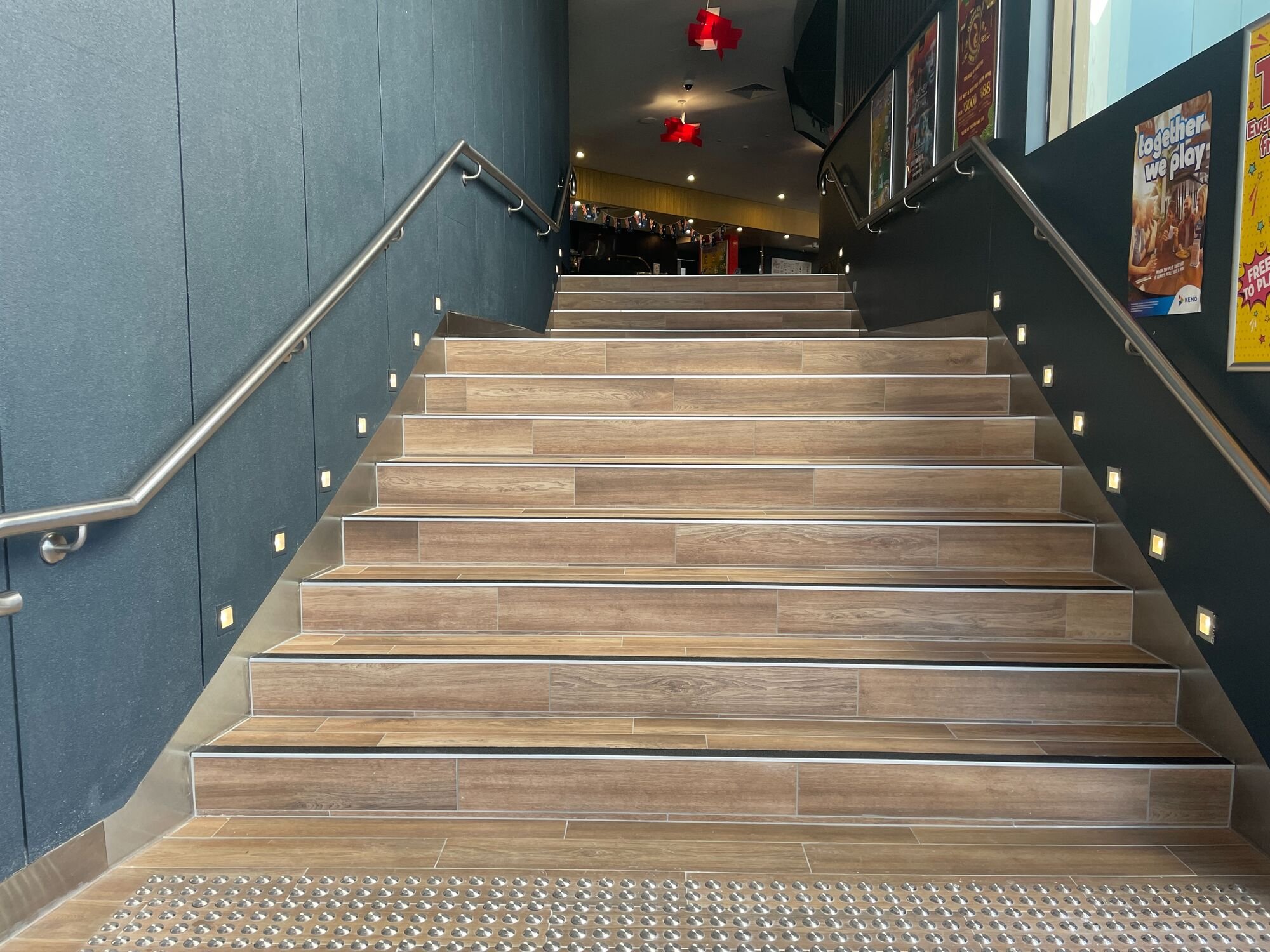 The finished stairs at the Runcorn Tavern