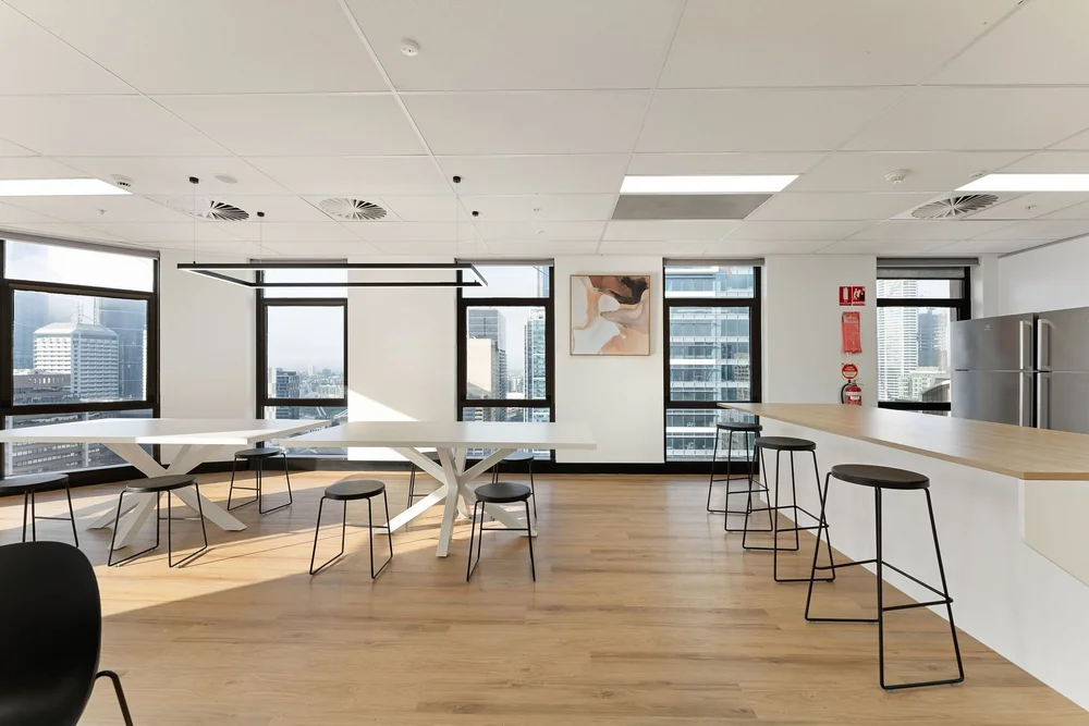 Kitchen bench seating, Level 26, 288 Edward Street