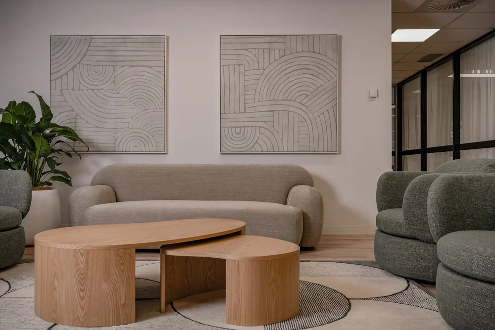Lounge seating, Level 20, 288 Edward Street