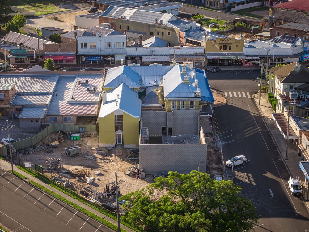 Aerial view, The Central Hotel
