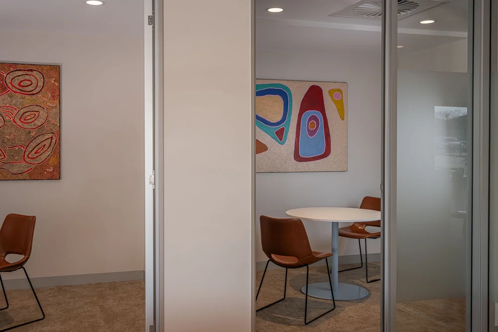 Lounge and artwork, Communify Lutwyche