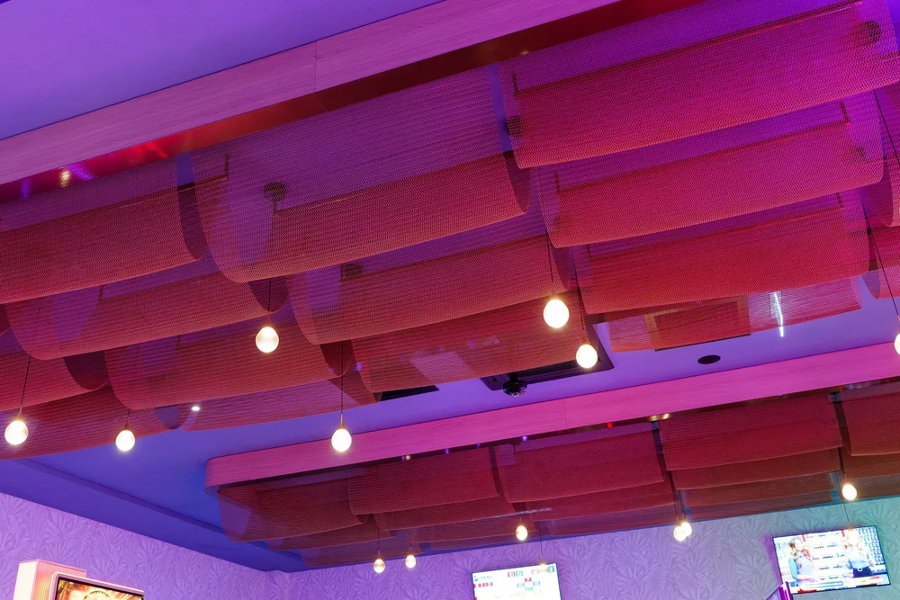 Gaming room feature ceiling, The Spinnaker