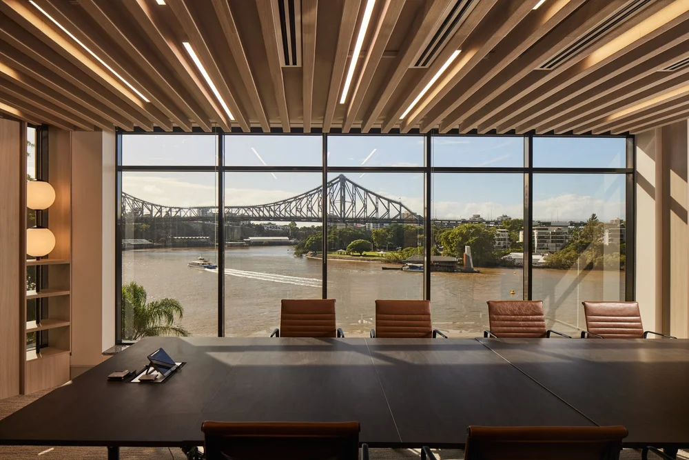 Boardroom with Story Bridge views at Talbot Sayer, 175 Eagle Street, Brisbane, Talbot Sayer