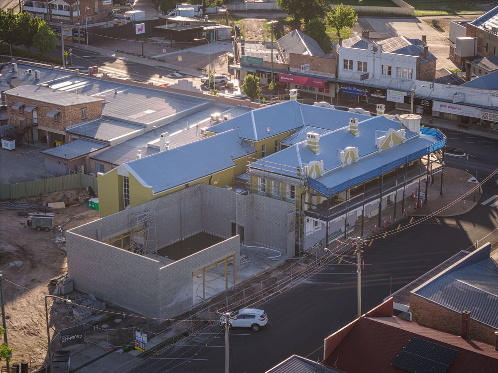 Aerial view of the roof, The Central Hotel