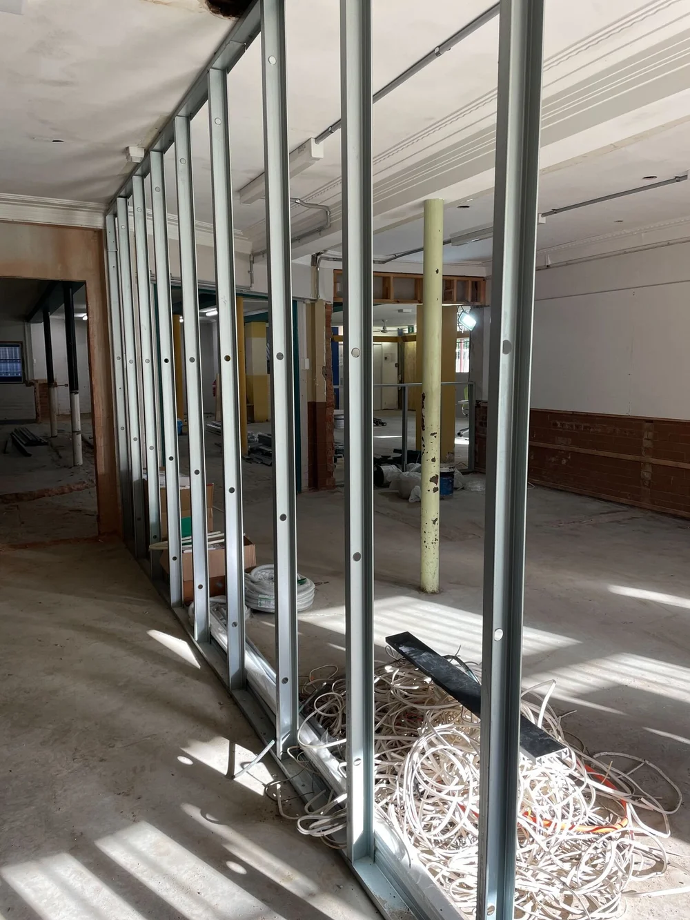 Framing the new layout, Newmarket Bowls Club