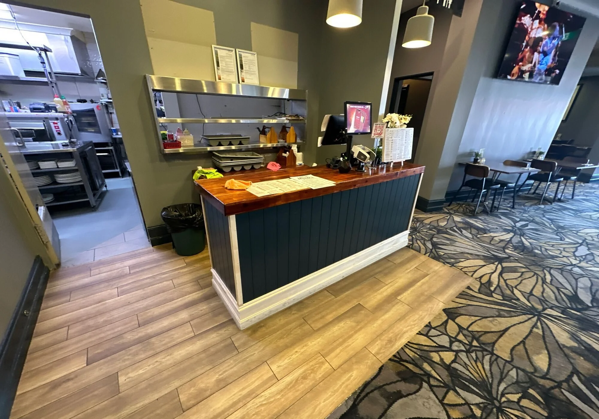 Bar with new finishes, Beaudesert Hotel