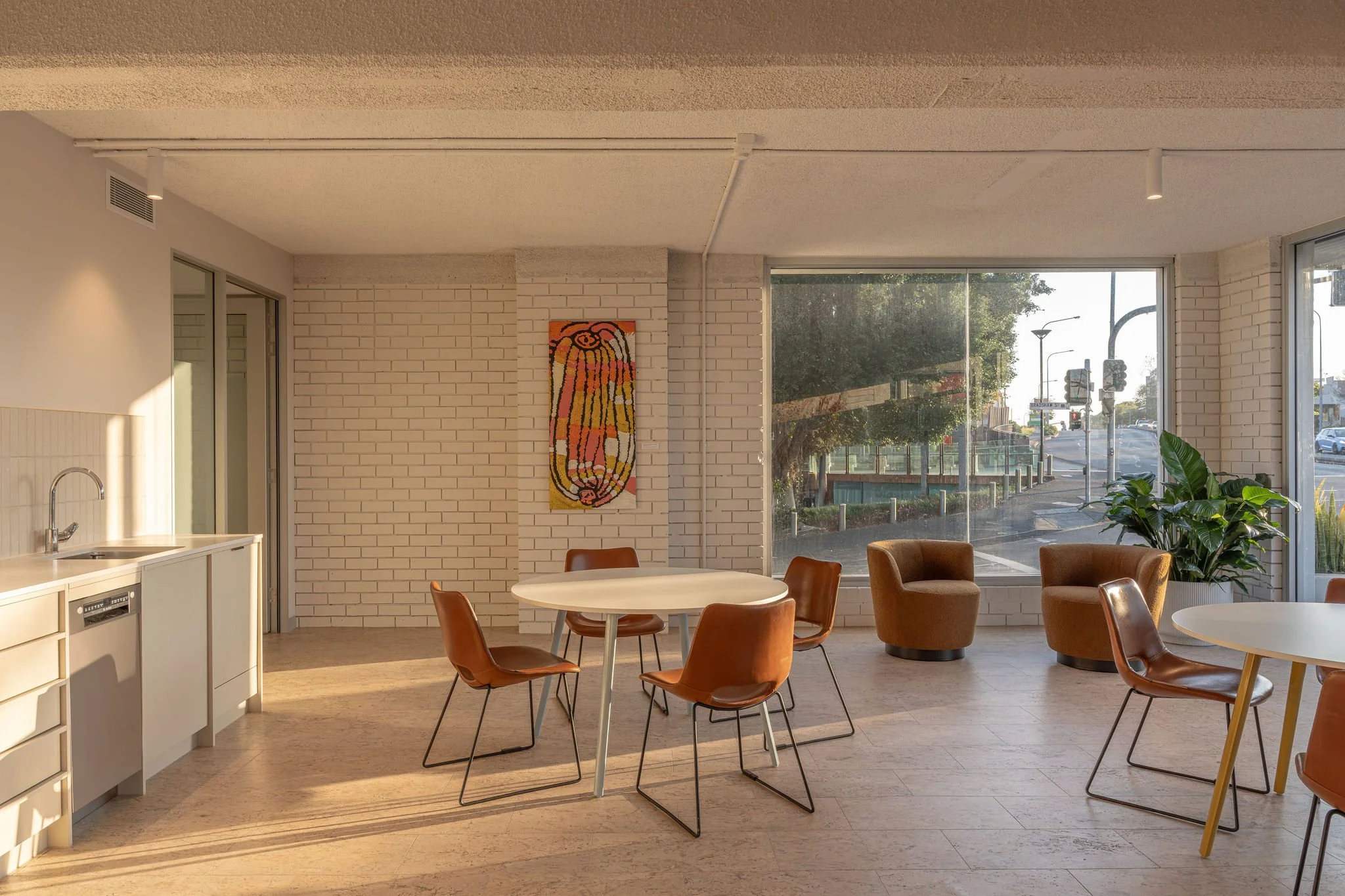 Lounge and waiting area at Communify Lutwyche
