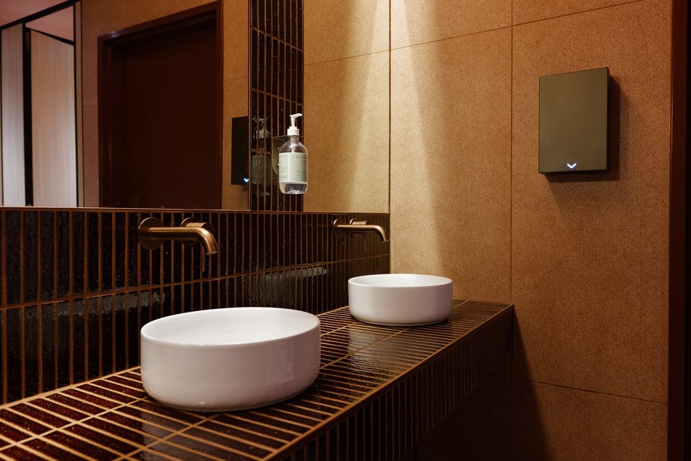 Basin and bronze tapware, The Spinnaker