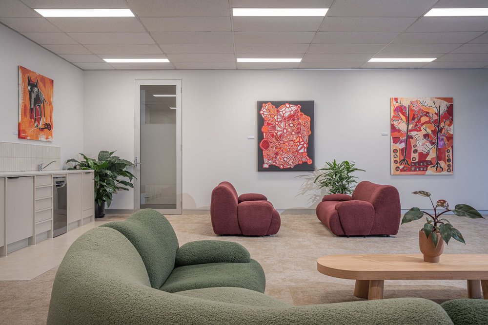 Lounge and artwork, Communify Kippa Ring