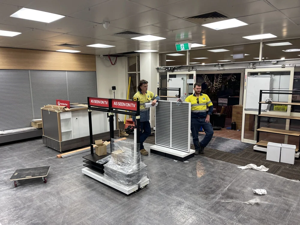 Installing the joinery, Australia Post Emerald