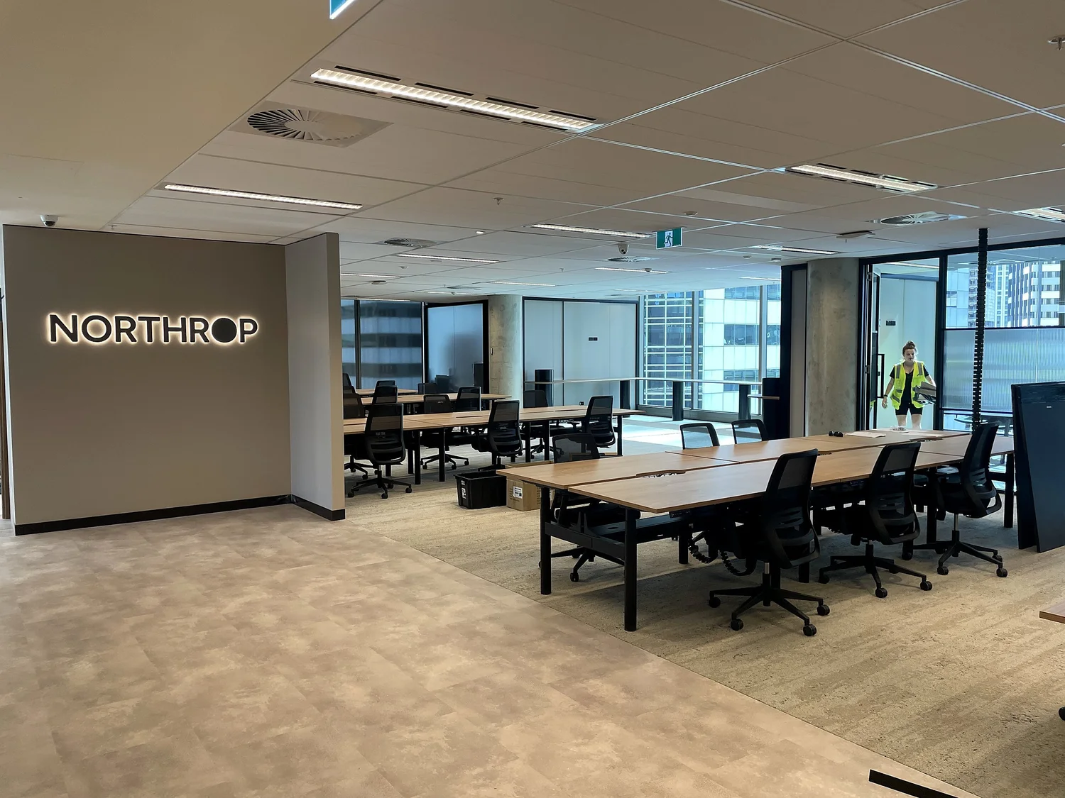Open plan workspace at Northrop, Level 8, 12 Creek Street