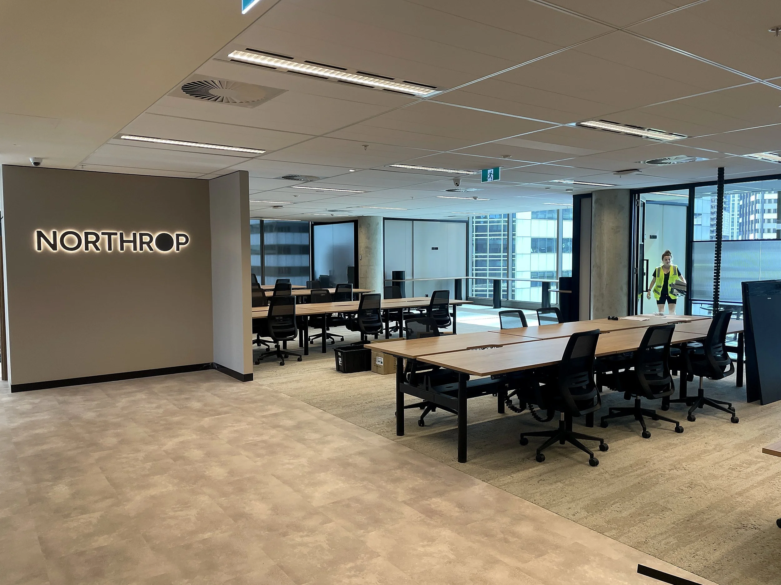 Open plan workspace at Northrop, Level 8, 12 Creek Street