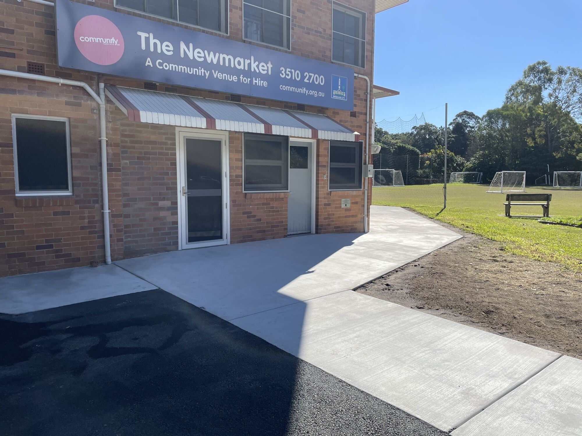 Entry and new paths, Newmarket Bowls Club