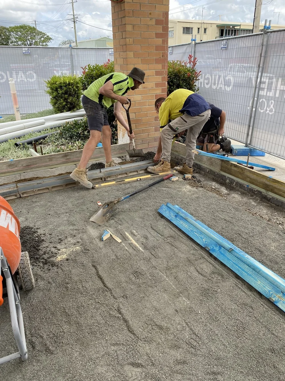 Our trades on the outdoor area, Beaudesert Hotel