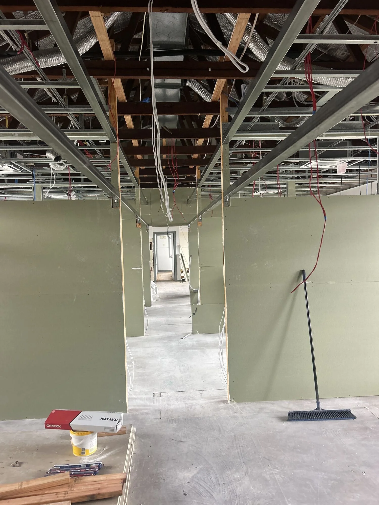 Wall linings going up, The Rockhampton Grammar School