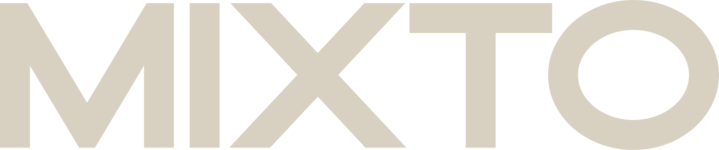 Mixto footer that shows home, about, services, works and blog pages