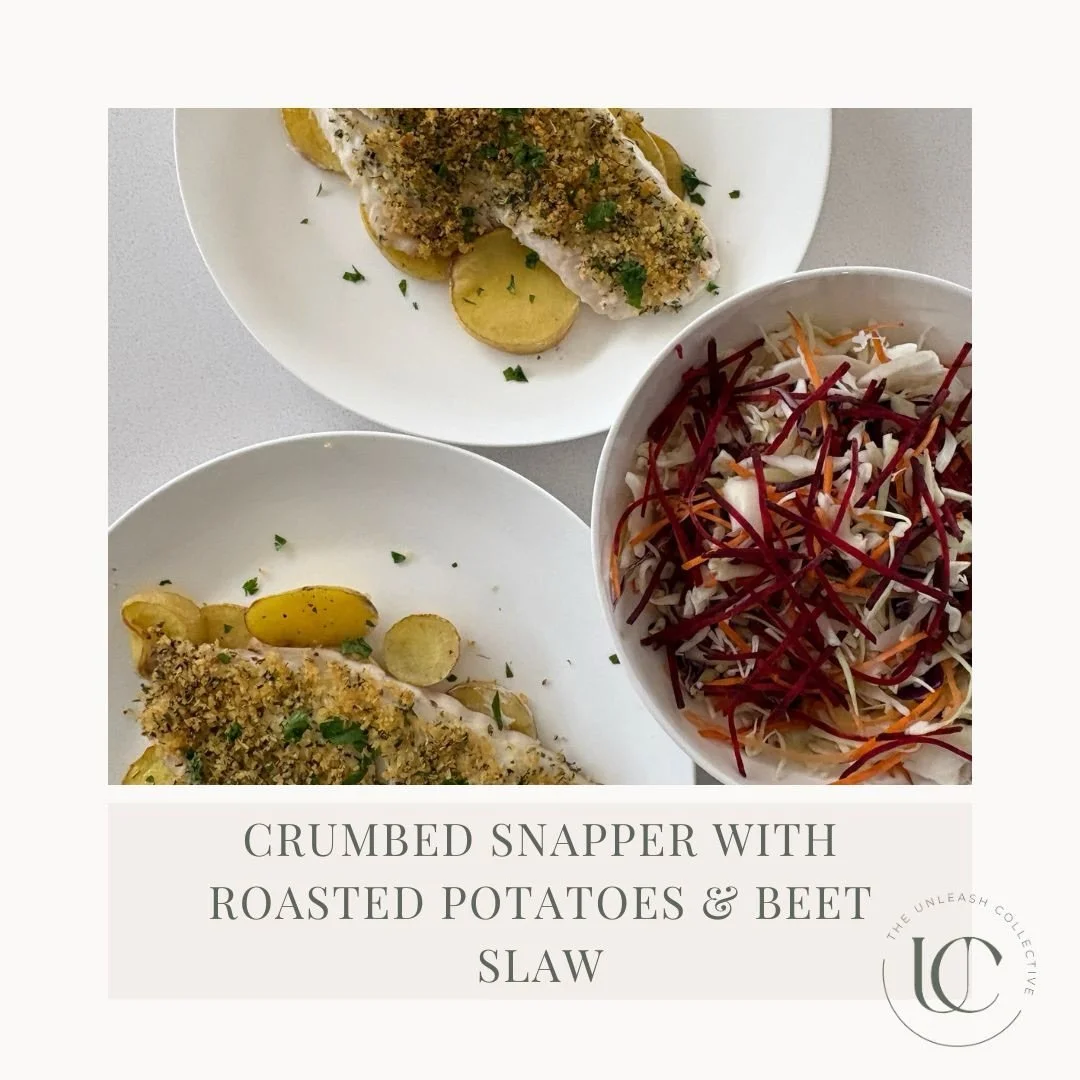 Cook once, eat twice 👏🏼

This easy weeknight crumbed snapper with roasted potatoes &amp; beet slaw is one of my favourite high protein, low effort meals, perfect when you want something nourishing without overthinking dinner.

✔️ Balanced plate
✔️ 