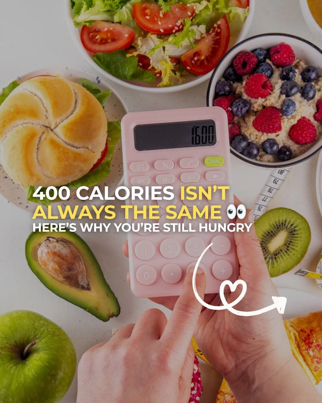 400 calories of one food is not the same as 400 calories of another when it comes to hunger

Calories determine fat loss
But fullness determines whether you can actually stick to it

If you are constantly hungry, low on energy, and struggling to stay