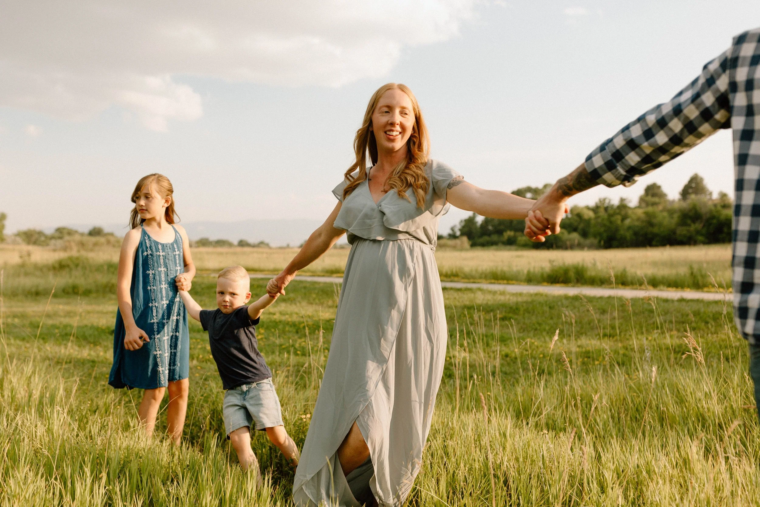 Ethereal Gold Hour Maternity Session in Sheridan, WY