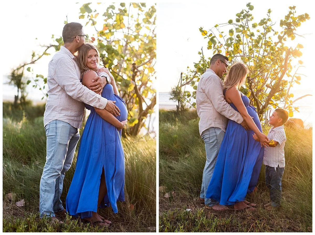 Fort Myers maternity photographer capturing beach maternity portraits