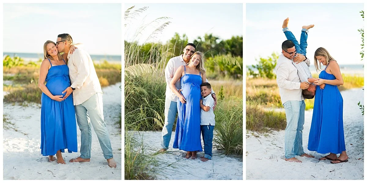 Fort Myers maternity photographer capturing beach maternity portraits