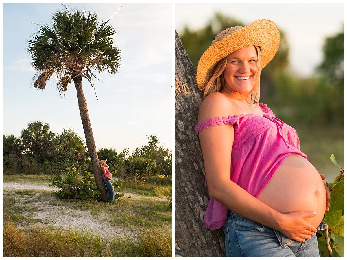 Fort Myers maternity photographer capturing beach maternity portraits