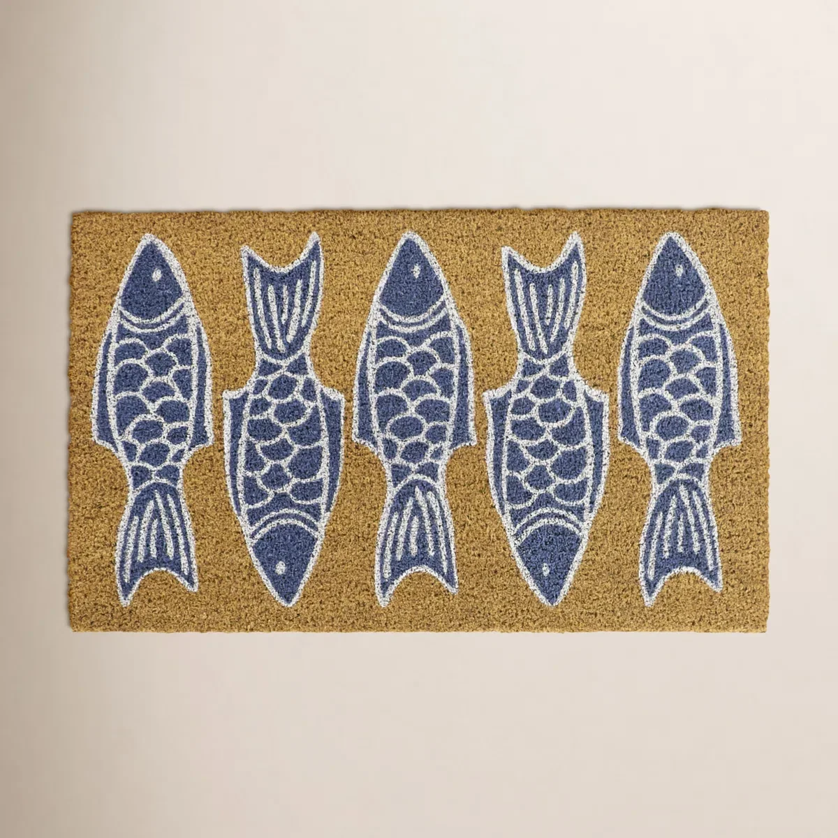 Fish Blue Coastal Doormat