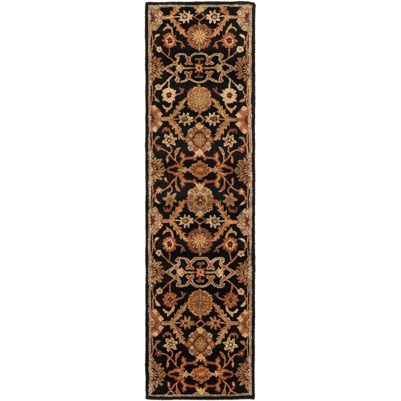Redwood Hand Tufted Wool Black/Rust Red/Beige Rug